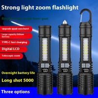 Lampe de travail longue portée Zoom T6 pour l'extérieur Lampe de poche tactique puissante pour la chasse avec pince à stylo magnétique