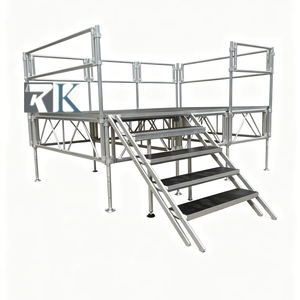 18mm Aluminum Alloy Square <b>Platform</b> <b>Stage</b> with Foldable Aluminum Truss and Quick Installation for Sale - Product Image 1