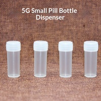 Mini flacons vides de 5 ml, petits pots en plastique pour médicaments, pilules, liquides, poudres, capsules, échantillons, 5 g