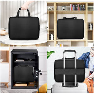 YIHUAXING, organizador duradero, portátil, ignífugo, impermeable, bolsa de almacenamiento de archivos de acordeón con asa segura para documentos importantes - Product Image 6
