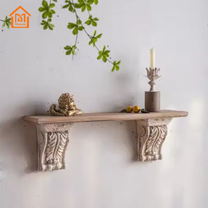 Oxyde de magnésium décoratif pour la maison Sculpture sculptée étagère suspendue murale en bois étagère murale flottante pour le salon - Product Image 1