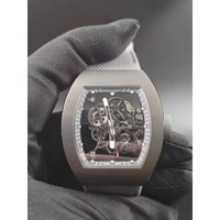 Montre de plongée sportive de luxe sur mesure haut de gamme avec logo, mouvement mécanique automatique, réserve de marche, résistance à l'eau 50 bars, en titane