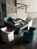 Table de mahjong multifonctionnelle entièrement automatique de style italien, légèrement luxueuse, haut de gamme, moderne, minimaliste, en bois massif, pour 4 joueurs, Donglu