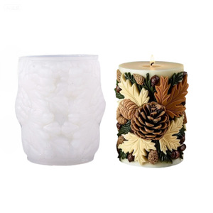 3D thông hình nón nến Khuôn Silicone Nhựa nến & xà phòng khuôn cho Epoxy nhựa bê tông DIY Món quà trang trí mùa thu Bảng trang trí nội thất - Product Image 5