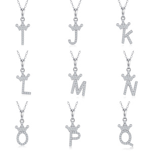 Collar con Colgante de Letra O de Moissanita, Plata de Ley 925, Cadena Delicada, Joyería Personalizable con Nombre, Collar de Moda con Letra - Product Image 5