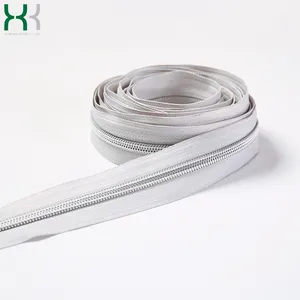 Wholesale Factory Price Custom Sustainable Nickel-Free Long No.7 Nylon Silver Long Chain Roll