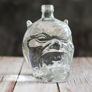 China Glass Luxury Custom Beast Head Glass Lliquor Botella Logotipo personalizado 750ml Extra Flint Spirits <span class=keywords><strong>Licor</strong></span> Gin Whisky Botella de vidrio - Product Image 3