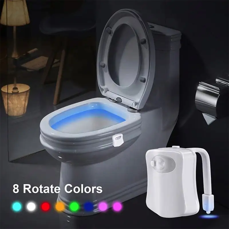 Smart Bewegungs sensor Toiletten sitz Nachtlicht Toiletten lampe LED Badezimmer Nachtlicht mit Sensor WC Toiletten licht
