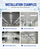 Unit Filter Kipas FFU Anti Ledakan Baru Kelas 100, Laminar Flow Hood, Cleanroom, Clean Booth, Pemurni Udara, Filter HEPA 99,99%