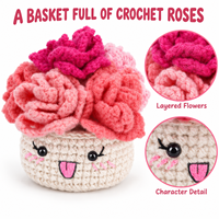 Fleur au crochet personnalisée couleur sur mesure, plante en pot, palette Pantone OEM, logo personnalisé, fabrication sous marque privée