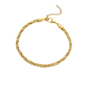 Fried Dough Twists <b>Charm</b> Bracelet Stainless Steel Electroplated 18K Gold High-grade Summer Women's Trendy Colorfast Ins Jewelry - Product Image 5