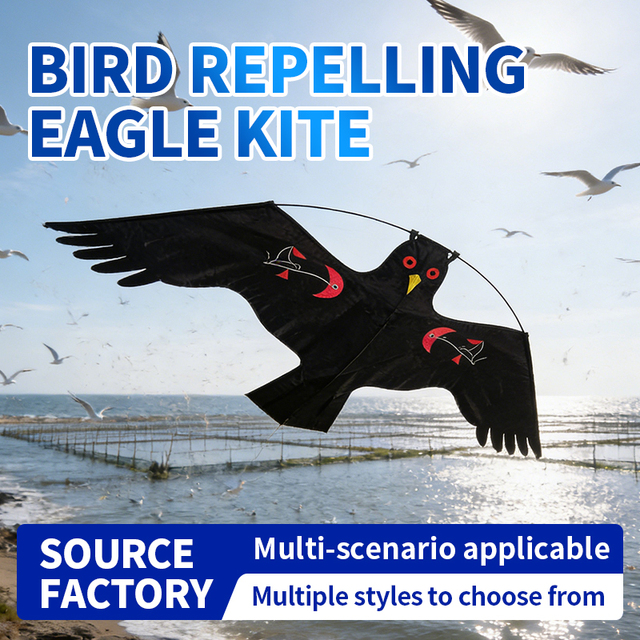 Hawk Kite Repeller With Telescopic Pole Eco Friendly Bird Repeller Scarer Flying Widely Used in Backyard Lawn and Farm Garden