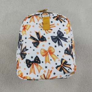 BA0314 Stylish <b>Canvas</b> Yellow Print Sport Casual Weekend Big Capacity Zipper Washable Travel Duffel Bag - Product Image 3