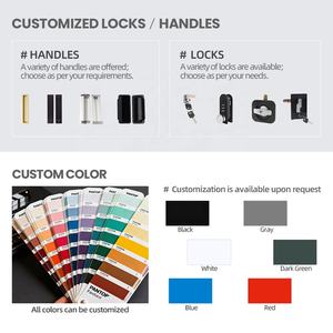 فولاذ معدني بأبواب قابلة للقفل وأسود قابل للتعديل للمنزل والمدرسة والمكتب والجراج - Product Image 5