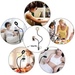 Flexible para teléfono <span class=keywords><strong>celular</strong></span> soporte teléfono <span class=keywords><strong>celular</strong></span> titular soporte de lámpara autofoto teléfono lámpara palo <span class=keywords><strong>Selfie</strong></span> Led anillo de luz con soporte - Product Image 6