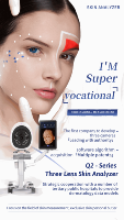 Analizador de Piel Facial 3D Portátil con IA, Material ABS, para Análisis de Arrugas, Pigmentación y Humectación de la Piel, para Cuidado Facial en Salones y Clínicas