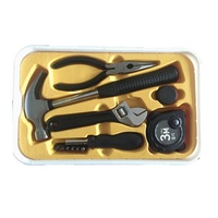 Boîte à outils multifonctionnelle Panpal en acier de haute qualité, 12 pièces, avec marteau, clé à molette, pinces, tournevis - OEM personnalisable