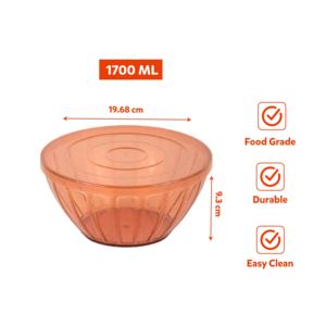 1700ML PP Plastic Minimalist Food Container Lid Kitchen <b>Wardrobe</b> <b>Storage</b> Bowl Food Grade Durable Reusable Easy Clean Food Prep - Product Image 4