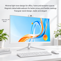 Nouvel Ordinateur de Bureau Tout-en-un 23,8 Pouces Blanc avec Processeur IA, Intel Core i3-100U, Caméra Magnétique 5MP, LPDDR5, PC Monobloc 2026