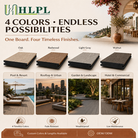 Suelo Exterior Moderno de Alto Rendimiento con Relieve, Sistema de Enclavamiento, Diseño 3D con Textura de Madera, Color Duradero, Resistente a la Putrefacción y la Descomposición, para Jardín