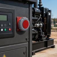 Prise femelle CEE 16A 400V 3P+N+E IP67 rouge à montage encastré pour panneau