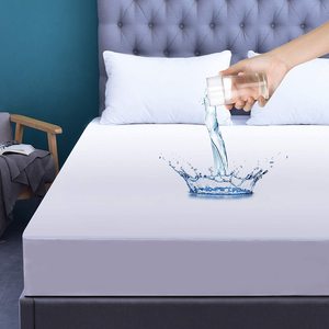 <span class=keywords><strong>Protège</strong></span>-<span class=keywords><strong>matelas</strong></span> imperméable en tissu éponge de polyester 100 g/m², séchage rapide, pour éviter l'humidification du lit - Product Image 1
