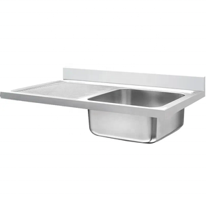 Équipement de cuisine commerciale en acier inoxydable Double évier <span class=keywords><strong>banc</strong></span> <span class=keywords><strong>comptoir</strong></span> Restaurant hôtel utilisé fabriqué en Arabie saoudite industriel - Product Image 1