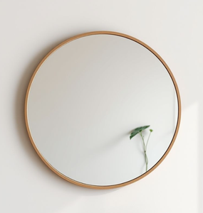 <span class=keywords><strong>Miroir</strong></span> de salle de bain <span class=keywords><strong>rond</strong></span> encadré en bois FSC, diamètre 50 cm et 100 cm, vente en gros directe d'usine - Product Image 4