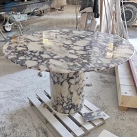 Table à manger de luxe SW STONE en pierre naturelle Calacatta Viola d'Italie, moderne et de haute qualité, pour la salle à manger et le salon