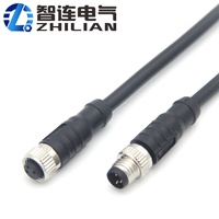 Connecteur de câble circulaire étanche IP67 pour automobile, code M8 A/B/D, 3 broches, 4 broches, 5 broches, 6 broches, 8 broches, prise droite/coudée