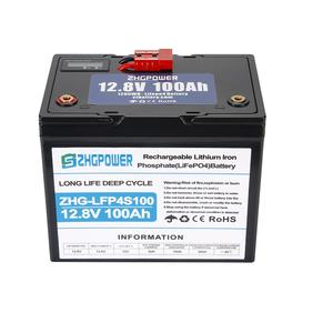 Rv Zonne-energie Opslag En Stroomopwekking LiFePO4 12V100AH Accu Met Bms - Product Image 6