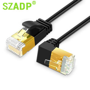 <span class=keywords><strong>Kabel</strong></span> Patch <span class=keywords><strong>kabel</strong></span> Lan jaringan RJ45 Cat7 Cat7 Cat6 Cat5e Cat5 sudut 90 derajat - Product Image 4
