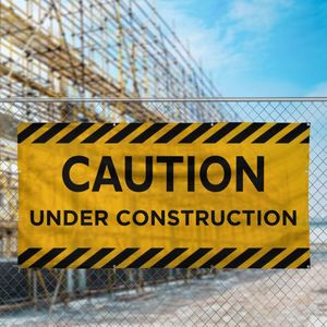 Competitive Price Windproof Waterproof UV Resistant Vinyl <b>Banner</b> With Grommets for Municipal Road Renovation Hoarding - Product Image 2