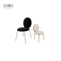 Chaise de salle à manger moderne pour enfants, dossier rond en velours, avec pieds en métal doré, chaise d'appoint pour restaurant, hôtel, utilisation en extérieur