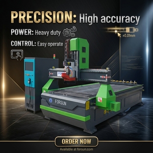 26% de Descuento Jinan FORSUN Máquina para Fabricación de Puertas de Muebles, Router CNC para Madera, Alpha Industrial ATC Makinesi - Product Image 1