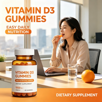 Gommes de vitamine D3 naturelle sans sucre et faibles en gras pour soutenir l'apport nutritionnel quotidien