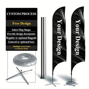 Supports de bannières de plage flexibles en gros, impression de logo personnalisée, publicité promotionnelle, drapeaux d'extérieur - Product Image 3