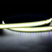 Bande LED haute tension AC220V 8mm 240 LED/m 10W/m 6000K Blanc froid CRI70 Ra70 Bande COB flexible Lumière linéaire