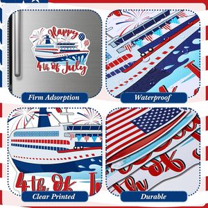 Imanes Decorativos para Puerta con Diseño de Crucero del 4 de Julio, Imanes para Refrigerador con Diseño de Barco <span class=keywords><strong>Americano</strong></span> para el Día de la Independencia - Product Image 3