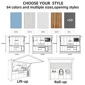 CE Certified Stainless Steel Antibacterial <strong>BBQ</strong> Grill Pod Metallic Texture Outdoor <strong>Bbq</strong> Kitchen Pod Roller Shutters for Villa - Product Image 4