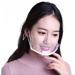 Wholesale Anti-fog Plastic clear Mouth Shield Transparent halloween old man facial Cover kitchen masking