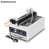 Machine à gaufres électrique commerciale multifonctionnelle entièrement automatique en acier inoxydable 4 pièces, machine à taiyaki à bouche ouverte, fournie par l'usine