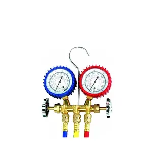 Fully stocked accurate red and blue painted r410a manifold gauge