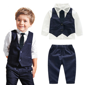 Ensemble Smoking Bébé Garçon Tenue de Cérémonie Boutonnée pour Mariage Bodysuit - Product Image 1