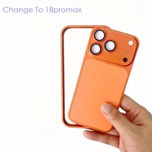Coque de téléphone en métal pour 18 Pro Max, vente en gros d'usine, cadre métallique, texture haute qualité, anti-chute, changement instantané - Product Image 3