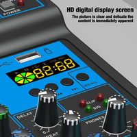Console de mixage audio portable 4 canaux avec écran HD, éclairage latéral RVB, enregistrement USB pour diffusion en direct