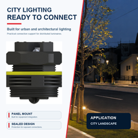 Conectores Eléctricos IP68 de 4 Pines y 450V CA, Conector Macho Redondo con Abrazadera de Tornillo para Iluminación Arquitectónica