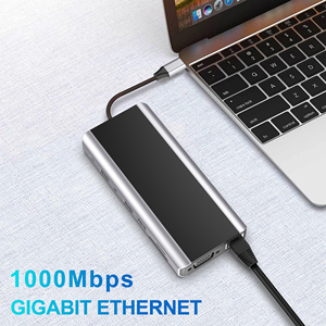 Hub kết nối đa năng 15 trong 1 bằng hợp kim nhôm, tích hợp USB3.0*3+USB2.0*4+VGA+RJ45+SD+TF+Audio++USB-C PD+Sạc không dây - Product Image 6