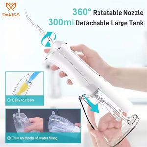 Limpiador de dientes para el hogar DIY, irrigador de mano, limpiador de dientes, hilo de agua de viaje, hilo dental inteligente, tanque de agua de 300ml, Fluser - Product Image 4