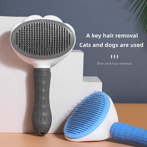 Spazzola per Gatti e Cani con Setole Lunghe o Corte, Spazzola Autopulente per la Rimozione del <span class=keywords><strong>Pelo</strong></span> e la Toelettatura degli Animali Domestici - Product Image 1